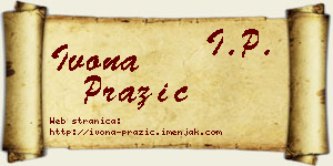 Ivona Pražić vizit kartica